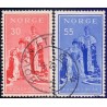 Norge. 1955. Kong Haakon VII 50-års jubilæum. AFA nr. 416-17 ** stemplet postfrisk FDC