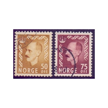 Norge. 1957. Haakon VII suppleringsværdier. AFA nr. 428-29 ** stemplet postfrisk FDC