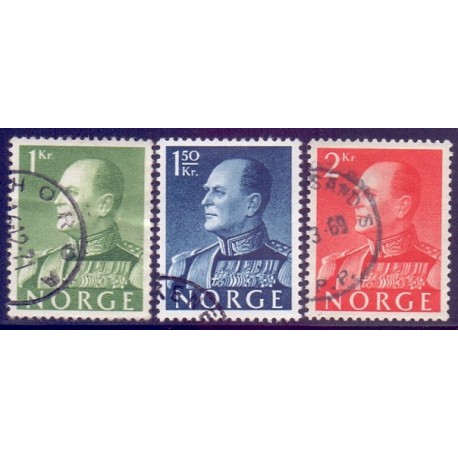 Norge. 1969. Kong Olav V. FLUOR AFA nr. 437F-39F ** stemplet postfrisk FDC