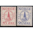 Norge. 1960, Kgl. Norske Videnskabersselskab. AFA nr. 455-56 ** stemplet postfrisk FDC