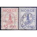 Norge. 1960, Kgl. Norske Videnskabersselskab. AFA nr. 455-56 ** stemplet postfrisk FDC