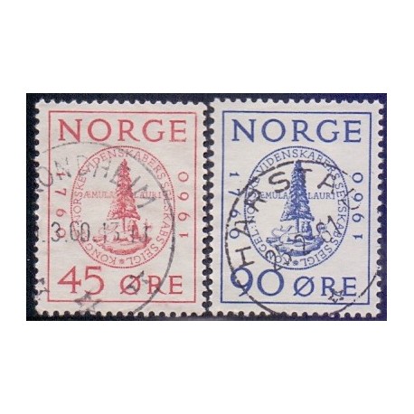 Norge. 1960, Kgl. Norske Videnskabersselskab. AFA nr. 455-56 ** stemplet postfrisk FDC