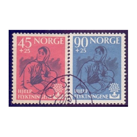 Norge. 1960, Verdensflygtningeåret. AFA nr. 457-58 ** stemplet postfrisk FDC