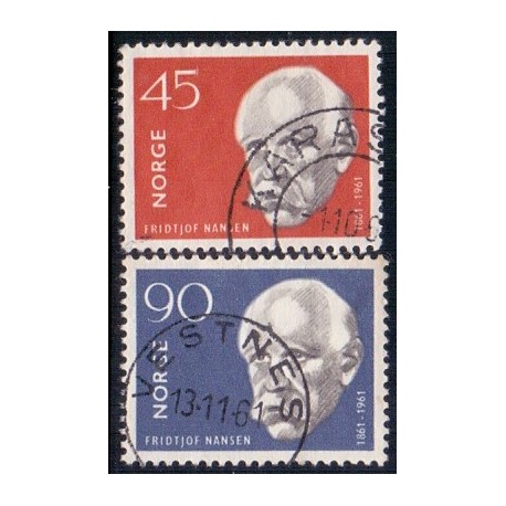 Norge. 1961, Fridtjof Nansens fødsel. AFA nr. 474-75 ** stemplet postfrisk FDC