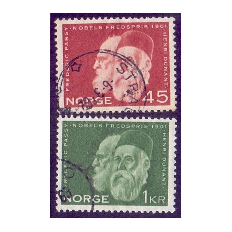 Norge. 1961, Nobeldagen. AFA nr. 478-79 ** stemplet postfrisk FDC
