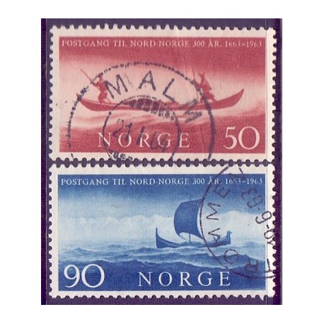 Norge. 1963. Postforbindelser i Nordnorge. AFA nr. 508-09 ** stemplet postfrisk FDC