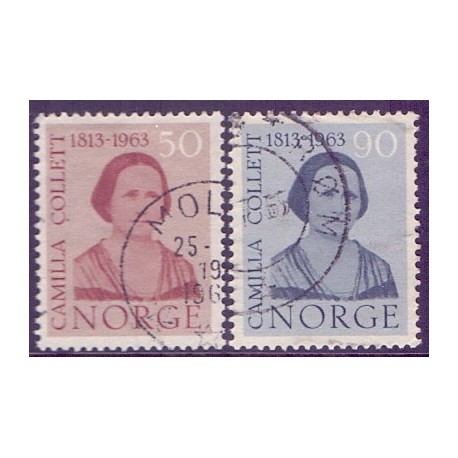Norge. 1963. Camilla Colletts. AFA nr. 502-03 ** stemplet postfrisk FDC