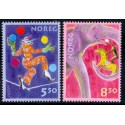 Norge. 2002.  Europamærker / CEPT. AFA nr. 1433-34 **  stemplet postfrisk FDC
