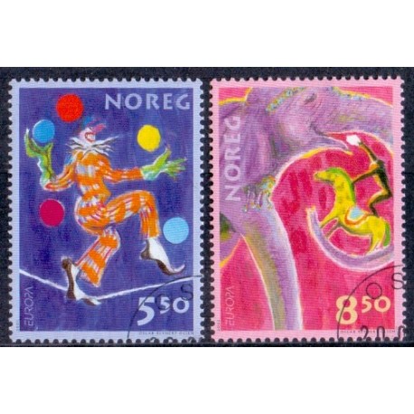 Norge. 2002.  Europamærker / CEPT. AFA nr. 1433-34 **  stemplet postfrisk FDC