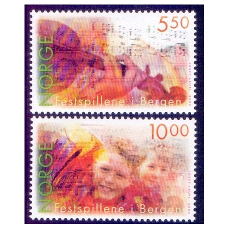 Norge. 2003. Festspil i Bergen. AFA nr. 1454-55. **  stemplet postfrisk FDC