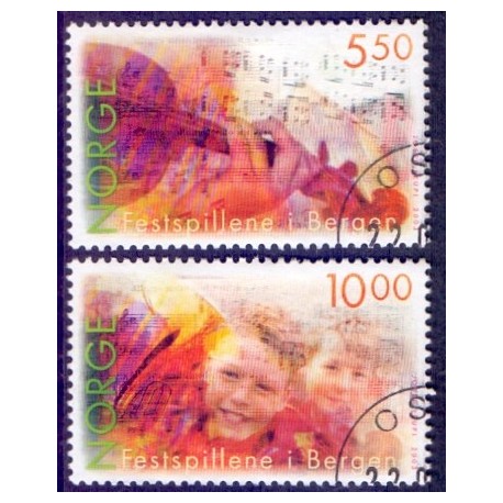 Norge. 2003. Festspil i Bergen. AFA nr. 1454-55. **  stemplet postfrisk FDC