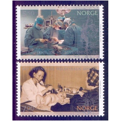 Norge. 2003. Hjertetransplation og sundhedsvæsnet. AFA nr. 1456-57  **  stemplet postfrisk FDC