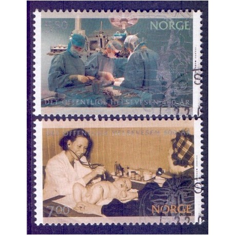 Norge. 2003. Hjertetransplation og sundhedsvæsnet. AFA nr. 1456-57  **  stemplet postfrisk FDC