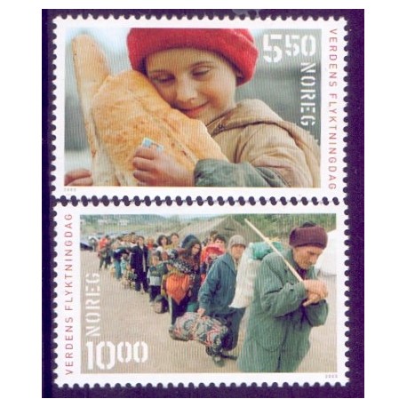 Norge. 2003. Verdens flygtningedag. AFA nr. 1458-59 **  stemplet postfrisk FDC