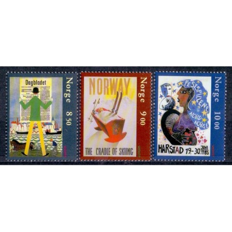 Norge. 2003.  Europamærker / CEPT. AFA nr. 1470-72 **  stemplet postfrisk FDC