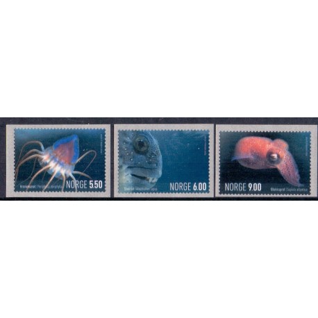 Norge. 2004. Havdyr AFA nr. 1479-81 **  stemplet postfrisk FDC
