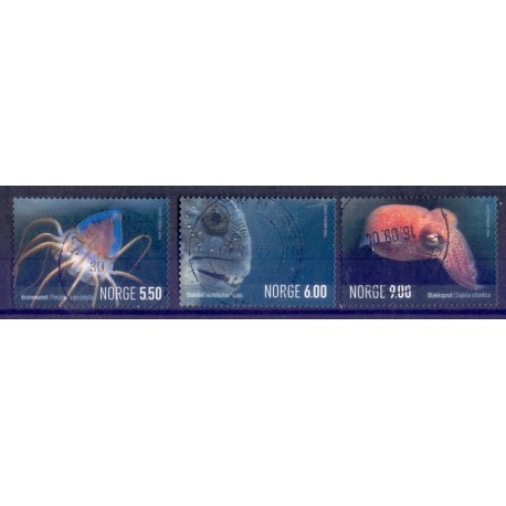 Norge. 2004. Havdyr AFA nr. 1479-81 **  stemplet postfrisk FDC