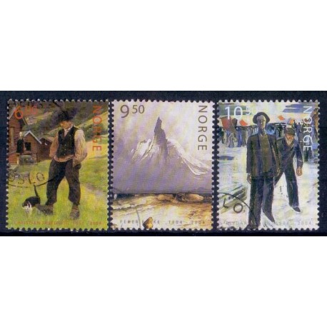 Norge. 2004. Malerjubilæer AFA nr. 1482-84 **  stemplet postfrisk FDC