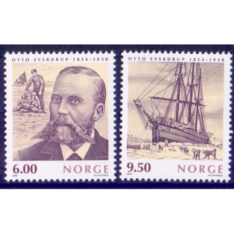 Norge. 2004. Otto Sverdrup AFA nr. 1489-90 ** stemplet postfrisk FDC
