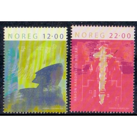 Norge. 2004. Kong Håkon Iv fødsel. AFA nr. 1495-96 ** stemplet postfrisk FDC