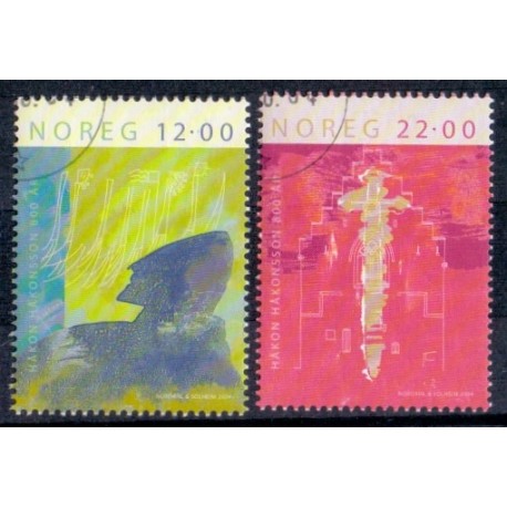 Norge. 2004. Kong Håkon Iv fødsel. AFA nr. 1495-96 ** stemplet postfrisk FDC