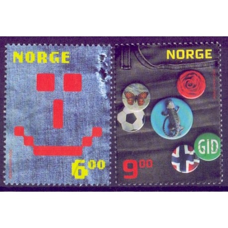 Norge. 2004.  Barn og ungdom,  AFA nr. 1501-02 **  stemplet postfrisk FDC