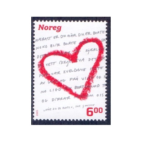 Norge. 2005.  Valentinsdag, AFA nr. 1512 **  stemplet postfrisk FDC