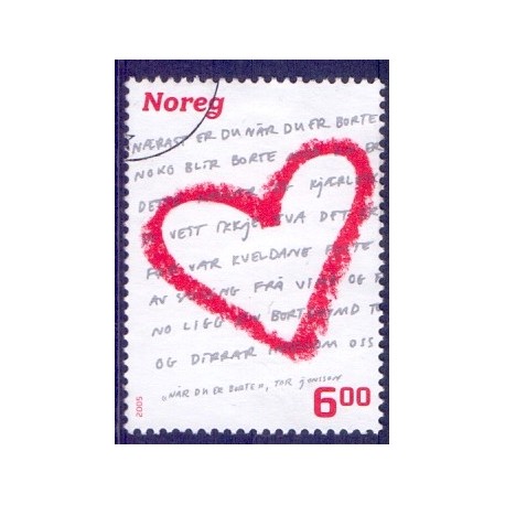 Norge. 2005.  Valentinsdag, AFA nr. 1512 **  stemplet postfrisk FDC