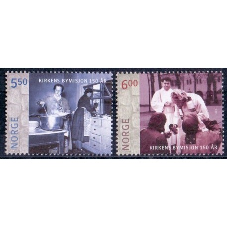 Norge. 2005.  Kirkens Bymission, AFA nr. 1513-14 **  stemplet postfrisk FDC