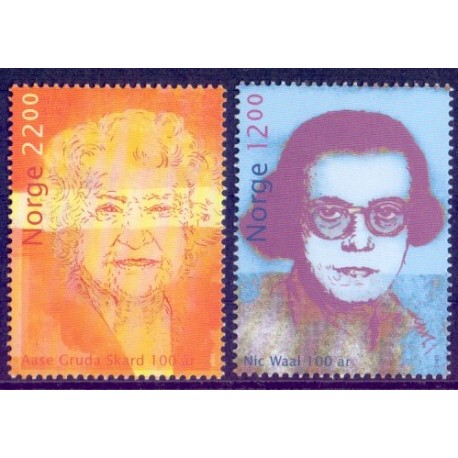Norge. 2005.  Person jubilæer, AFA nr. 1515-16 **  stemplet postfrisk FDC