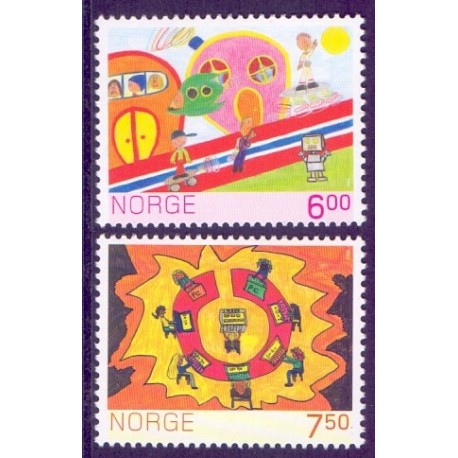 Norge. 2005.  Norge i 100 år, AFA nr. 1517-18 ** stemplet postfrisk FDC