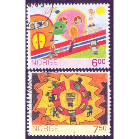 Norge. 2005.  Norge i 100 år, AFA nr. 1517-18 ** stemplet postfrisk FDC