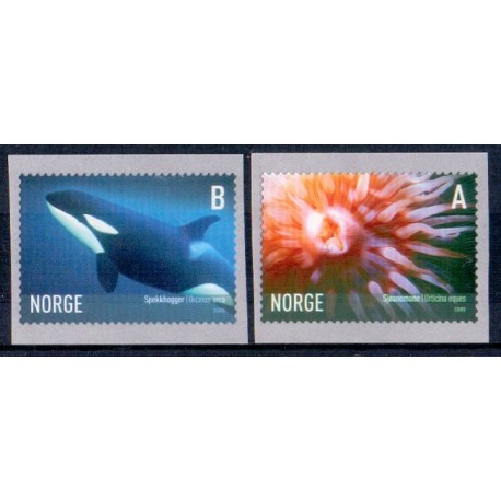 Norge. 2005.  Liv i havet, AFA nr. 1534-35 ** stemplet postfrisk FDC