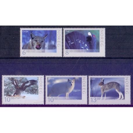Norge. 2006. Vilde dyr i Norge. AFA nr. 1563-67 **  stemplet postfrisk FDC