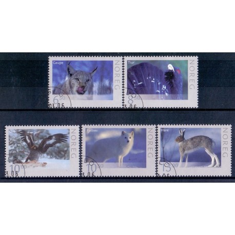 Norge. 2006. Vilde dyr i Norge. AFA nr. 1563-67 **  stemplet postfrisk FDC