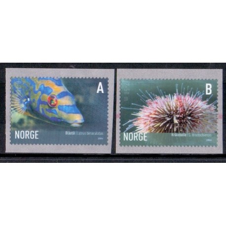 Norge. 2006. Livet i havet. AFA nr. 1580-81 ** stemplet postfrisk FDC