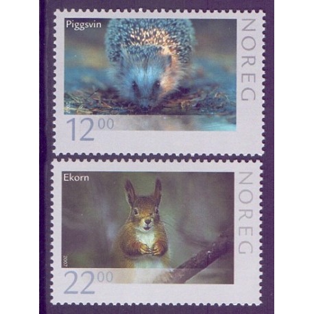 Norge. 2007. Vilde dyr i Norge II.  AFA nr. 1595-96 **  stemplet postfrisk FDC