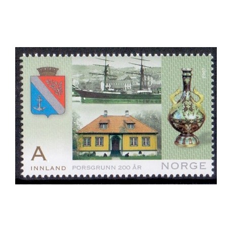 Norge. 2007. Porsgrunn 200 år.  AFA nr. 1602  ** stemplet postfrisk FDC