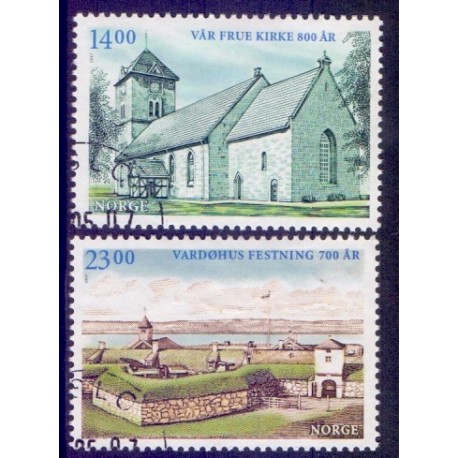Norge. 2007. Arkitekturjubilæer.  AFA nr. 1610-11  ** stemplet postfrisk FDC