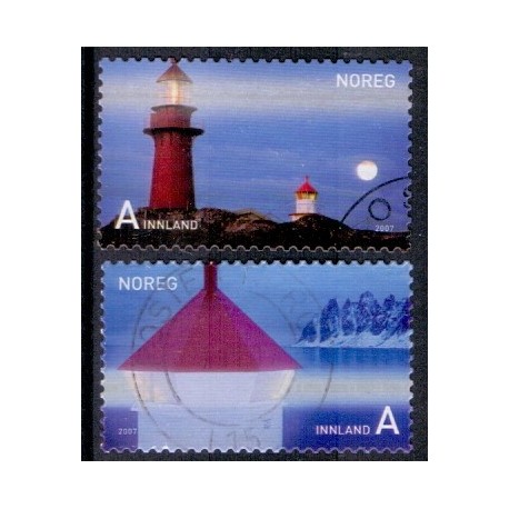 Norge. 2007. Fyrtårne.  AFA nr. 1614-15  **   stemplet postfrisk FDC