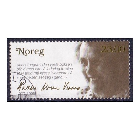 Norge. 2007. Halldis Moren Vesaas.  AFA nr. 1622  **  stemplet postfrisk FDC