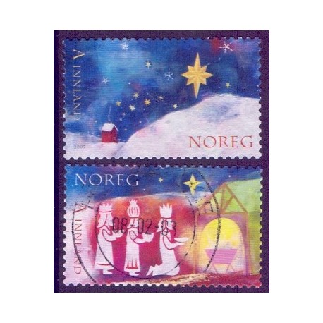 Norge. 2007. Julefrimærker.  AFA nr. 1626-27  ** stemplet postfrisk FDC