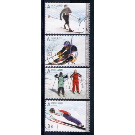 Norge. 2008. Norges Skiforbund.  AFA nr. 1633-36  ** stemplet postfrisk FDC