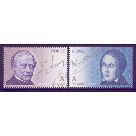 Norge. 2008. Personjubilæer.  AFA nr. 1641-42  ** stemplet postfrisk FDC