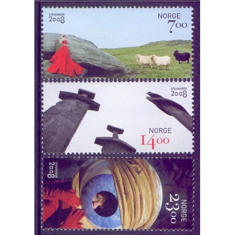 Norge. 2008. Stavanger 2008.  AFA nr. 1653-55  **  stemplet postfrisk FDC