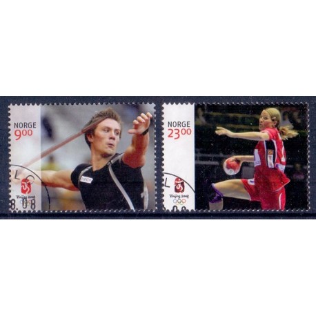 Norge. 2008. Ol i peking.  AFA nr. 1656-57  **  stemplet postfrisk FDC