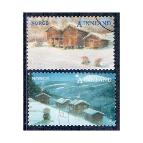 Norge. 2008. Julefrimærker.  AFA nr. 1664-65 **  stemplet postfrisk FDC