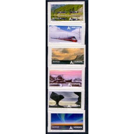 Norge. 2009. Turistfrimærker. AFA nr. 1676-81 **  stemplet postfrisk FDC
