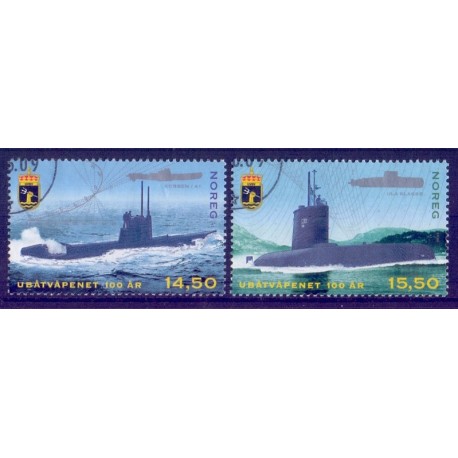 Norge. 2009. Ubådsvåbnet 100 år. AFA nr. 1686-87 ** stemplet postfrisk FDC