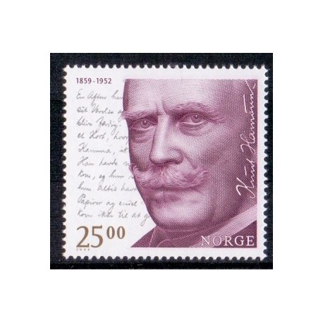 Norge. 2009. Knut Hamsun 150 år. AFA nr. 1690 ** stemplet postfrisk FDC